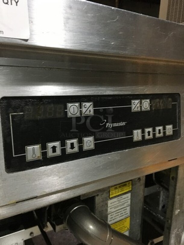Pitco Commercial Electric Powered Dual Bay Deep Fat Fryer! With Backsplash! All Stainless Steel! Model FPH21721SC Serial 0702VH0004! 480V 3Phase! On Casters! - Image 8 of 12