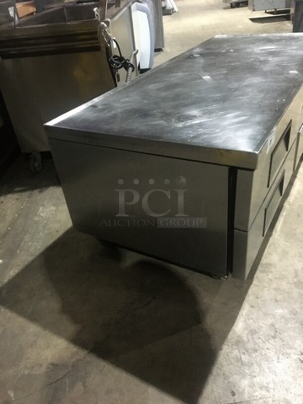 True Commercial Refrigerated 4 Drawer Chef Base! All Stainless Steel! Model TRCB72 Serial 7261148! 115V 1Phase!
 - Image 2 of 8