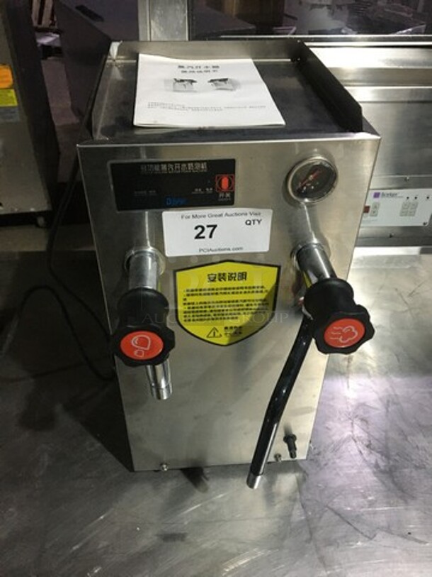 D-Bar Commercial Countertop Water Boiler/Foam Machine! Model JZ09YC Serial 0JZ09YC19051712! 220V!