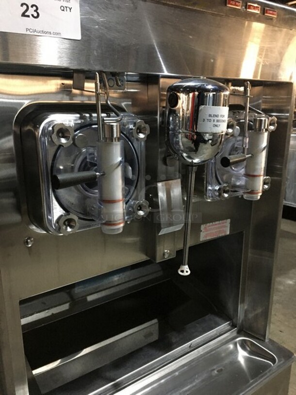 Taylor Commercial Floor Style 2 Flavor Frosty/Coolatta/Slushy Making Machine! With Milkshake Mixing Attachment! All Stainless Steel! Model 342D27 Serial M2085625! 208/230V 1Phase! On Commercial Casters! - Image 7 of 12