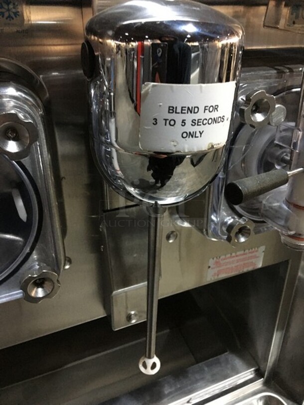 Taylor Commercial Floor Style 2 Flavor Frosty/Coolatta/Slushy Making Machine! With Milkshake Mixing Attachment! All Stainless Steel! Model 342D27 Serial M2085625! 208/230V 1Phase! On Commercial Casters! - Image 9 of 12