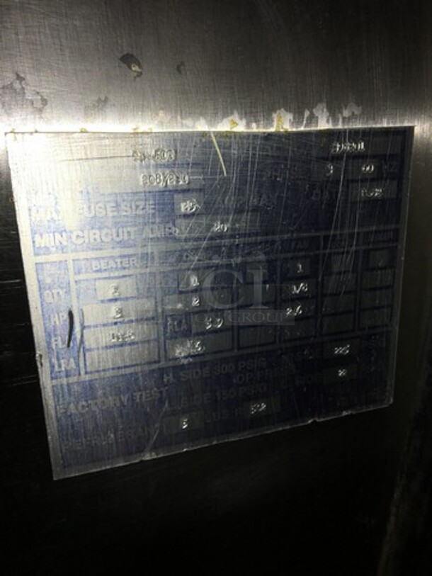 WOW! Coldelite/Carpigiani Commercial Batch Freezer! All Stainless Steel! Model LB500 Serial 398201! 208/230V 3Phase! On Commercial Casters! - Image 9 of 9