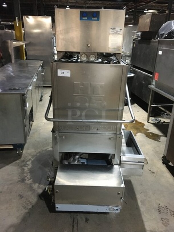 Nice! American Dish Service Heavy Duty Upright Pass Through Dishwasher! All Stainless Steel! Model HT25 Serial H2932! 208V 3Phase!