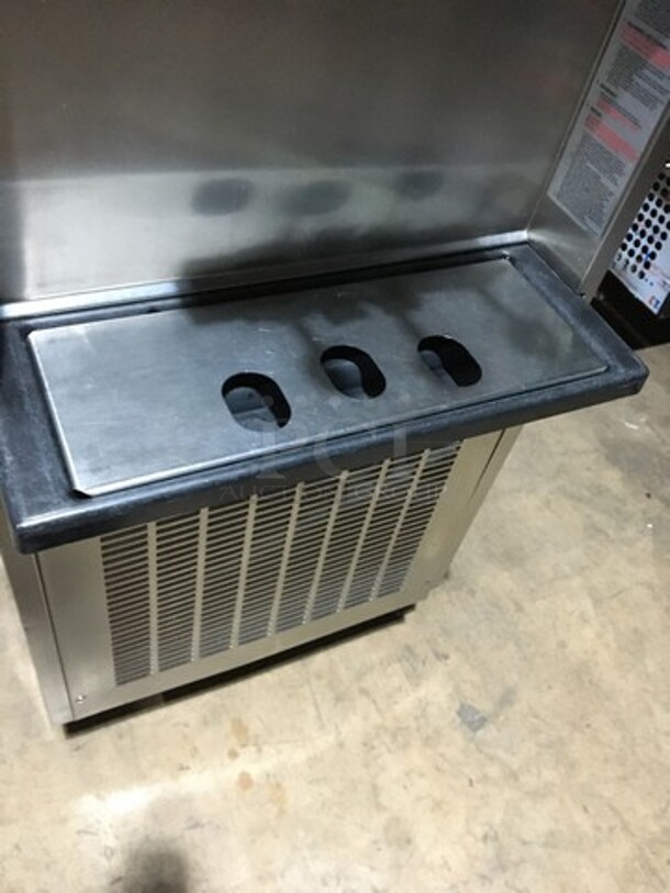 Wow! Late Model Electro Freeze 3 Handle Electric Powered Soft Serve Ice Cream/Yogurt Machine! All S.S. Body! Model SL500132 Serial C2S1298! 208/230V 3Phase! On Commercial Casters! Working When Removed! - Image 7 of 10
