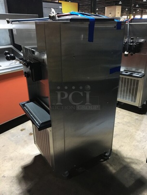 Wow! Late Model Electro Freeze 3 Handle Electric Powered Soft Serve Ice Cream/Yogurt Machine! All S.S. Body! Model SL500132 Serial B2S664! 208/230V 3Phase! On Commercial Casters! Working When Removed! - Image 2 of 10