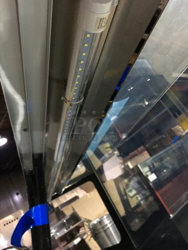 SWEET! 2020 LATE MODEL Evco Commercial Refrigerated Gelato/Ice Cream Showcase Display Case! With LED  Lights! With 2 Sliding Rear Doors! Model WD4R! 110V! Working When Removed! - Image 6 of 11