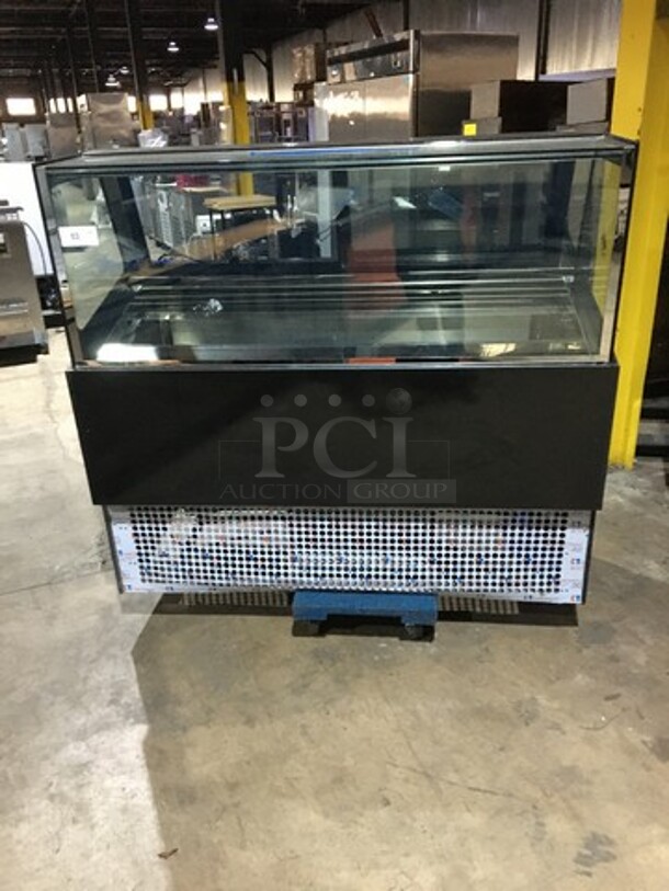 SWEET! 2020 LATE MODEL Evco Commercial Refrigerated Gelato/Ice Cream Showcase Display Case! With LED  Lights! With 2 Sliding Rear Doors! Model WD4R! 110V! Working When Removed! - Image 10 of 11