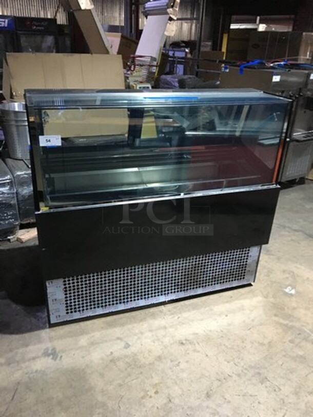 SWEET! 2020 LATE MODEL! Evco Commercial Refrigerated Gelato Display Case! With LED Lights!  With 2 Sliding Rear Doors! Model WD4R! 110V! Working When Removed!