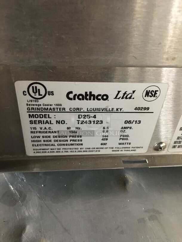 2013 Crathco Commercial Countertop Dual Hopper Beverage Machine! With Drip Tray! Model D254 Serial T243123! 115V! - Image 10 of 10
