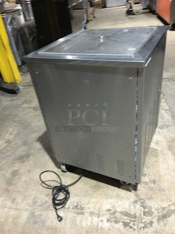 Sweet! 2017 Late Model! Arctic Freeze Creamery Commercial Fry Ice Cream Machine! All Stainless Steel! Model ICM400! With Cover! 110V! On Casters! Working When Removed! - Image 3 of 9