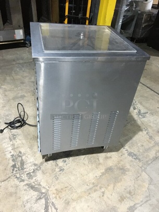 Sweet! 2017 Late Model! Arctic Freeze Creamery Commercial Fry Ice Cream Machine! All Stainless Steel! Model ICM400! With Cover! 110V! On Casters! Working When Removed! - Image 4 of 9