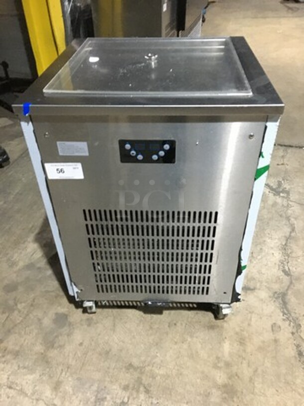 Sweet! 2017 Late Model! Arctic Freeze Creamery Commercial Fry Ice Cream Machine! With Poly Cover! All Stainless Steel! Model ICM400! 110V! On Casters! Working When Removed!