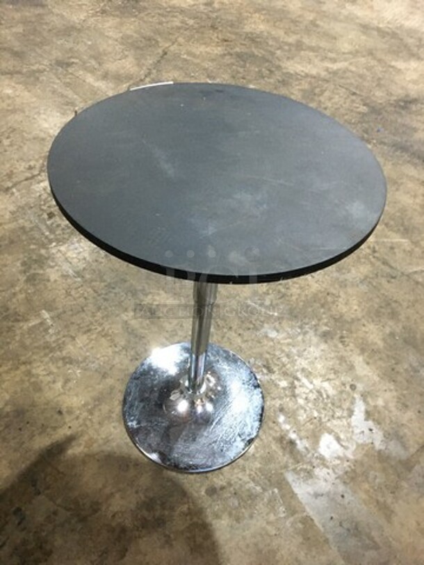 Nice! Round Adjustable Height For Bar/Reg Dining Table! With Metal Base! 2 X Your Bid! - Image 6 of 6