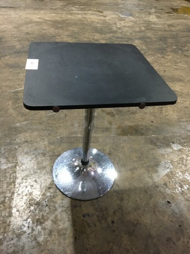 Nice! Square Adjustable Height For Bar/Reg Dining Table! With Metal Base! 2 X Your Bid! - Image 2 of 6