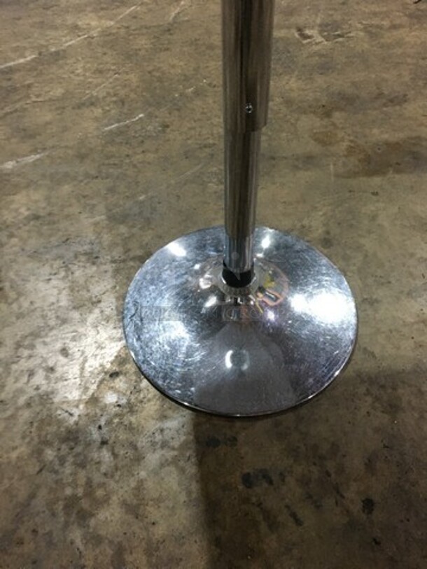 Nice! Square Adjustable Height For Bar/Reg Dining Table! With Metal Base! 2 X Your Bid! - Image 4 of 6
