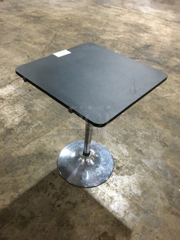 Nice! Square Adjustable Height For Bar/Reg Dining Table! With Metal Base! 2 X Your Bid! - Image 6 of 6