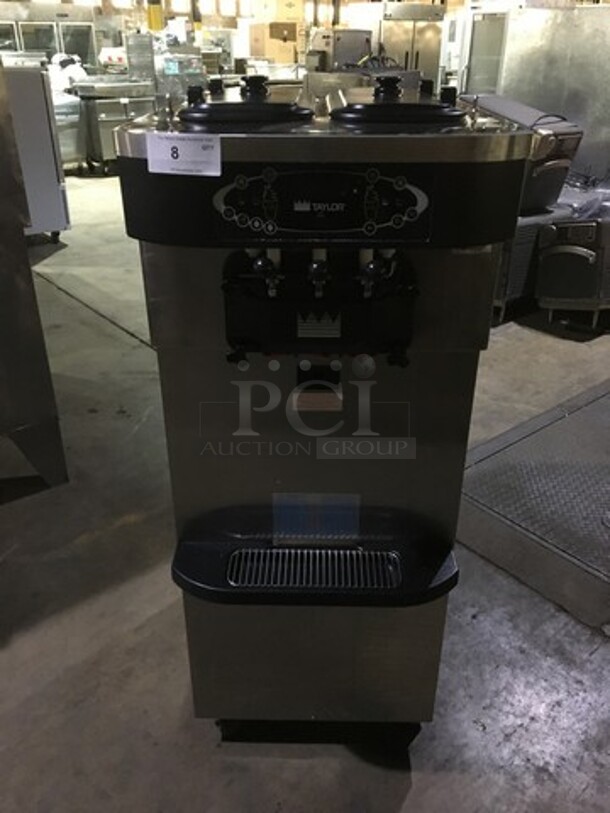 Sweet! LATE MODEL! 2013 Taylor 3 Handle Ice Cream Machine! Model C72333 Serial M3092930! 208/230V 3Phase! On Commercial Casters! Working When Removed!