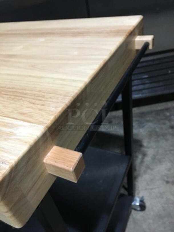 Wooden Style 3 Tier Display Cart! On Casters! - Image 6 of 8