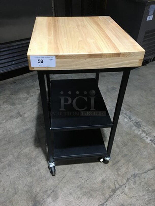 Wooden Style 3 Tier Display Cart! On Casters! - Image 8 of 8