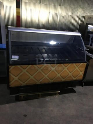 WOW! Master Bilt 18 Pan Curved Glass Gelato Display Case Merchandiser! Model GEL9! 115/208/230V 1 Phase!