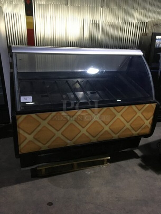 WOW! Master Bilt 18 Pan Curved Glass Gelato Display Case Merchandiser! Model GEL9! 115/208/230V 1 Phase! - Image 10 of 10