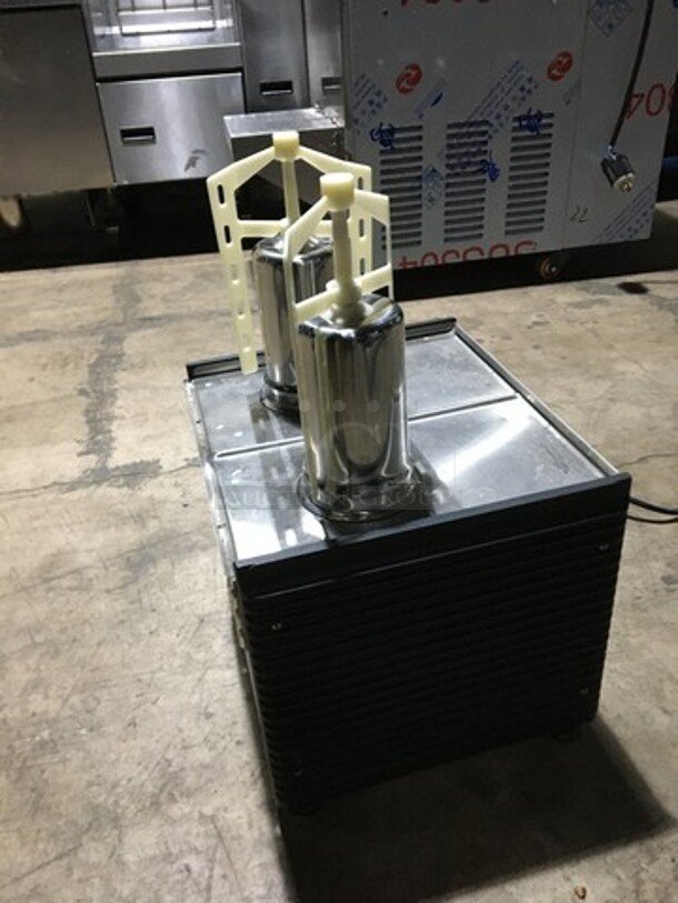 Omega Commercial Countertop Refrigerated Dual Beverage Dispenser! All Stainless Steel! Model OSD20 Serial 1407120447! 110V 1Phase!  - Image 2 of 8