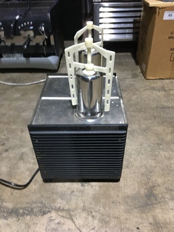 Omega Commercial Countertop Refrigerated Dual Beverage Dispenser! All Stainless Steel! Model OSD20 Serial 1407120447! 110V 1Phase!  - Image 3 of 8