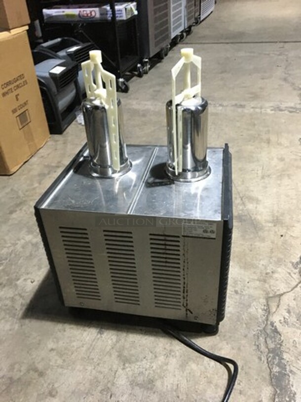 Omega Commercial Countertop Refrigerated Dual Beverage Dispenser! All Stainless Steel! Model OSD20 Serial 1407120447! 110V 1Phase!  - Image 4 of 8