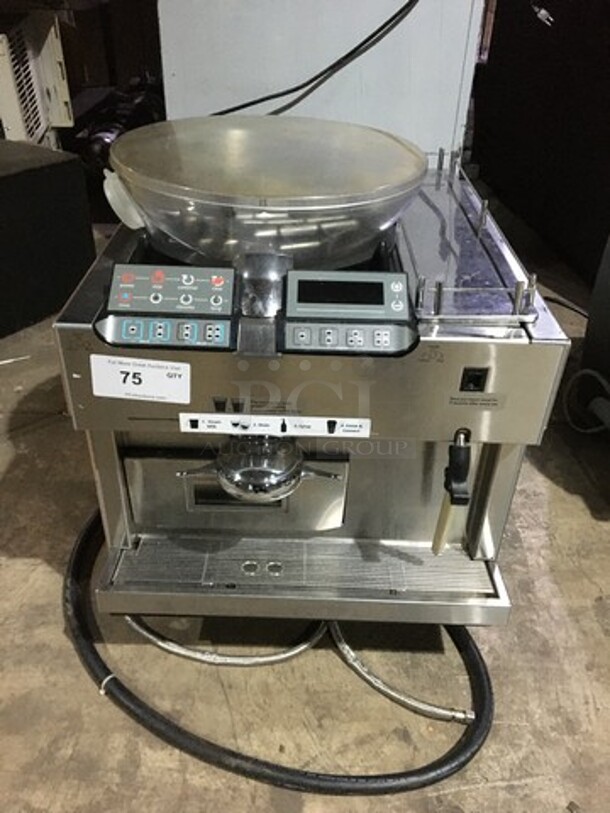Great! Thermo Plan Commercial Counter Top Espresso Machine! With Coffee Bean Grinder! Mastrena Edition! All Stainless Steel! - Image 1 of 8