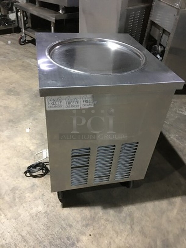 Arctic Freeze Creamery Commercial Fry Ice Cream Machine! All Stainless Steel! 110V 1 Phase! On Casters!  - Image 2 of 8