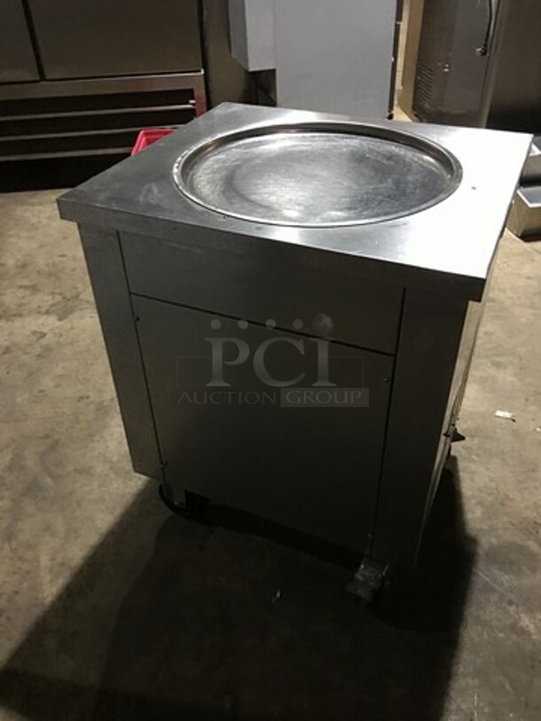 Arctic Freeze Creamery Commercial Fry Ice Cream Machine! All Stainless Steel! 110V 1 Phase! On Casters!  - Image 4 of 8