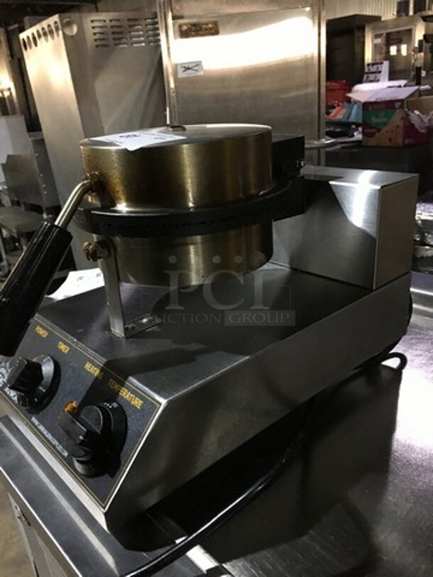 Carnival King Commercial Countertop Waffle Cone Maker! All Stainless Steel! Model 382WCM1 Serial CK190822R428N! 120V! Working When Removed! - Image 2 of 8
