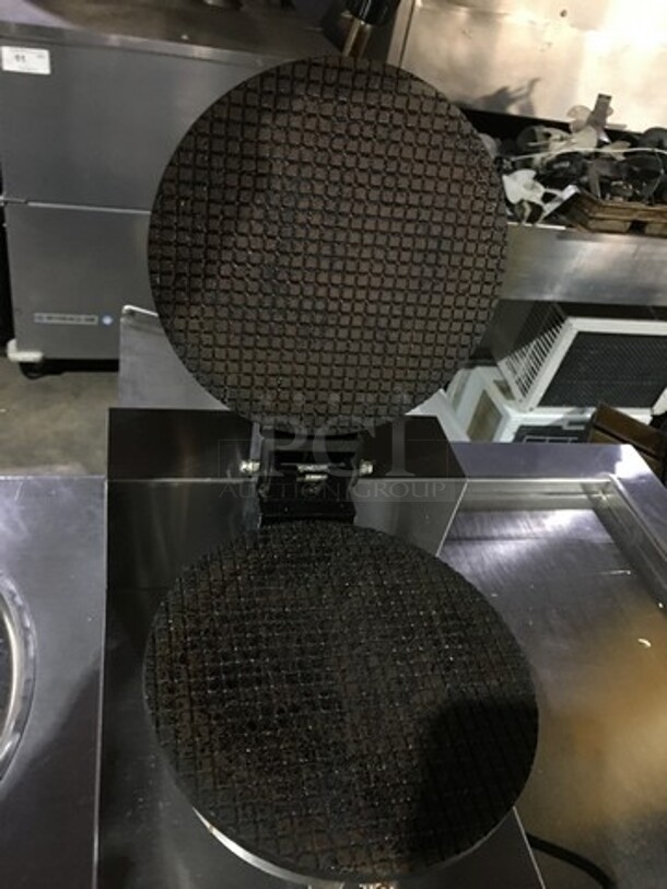 Carnival King Commercial Countertop Waffle Cone Maker! All Stainless Steel! Model 382WCM1 Serial CK190822R428N! 120V! Working When Removed! - Image 6 of 8