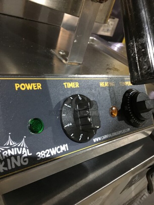Carnival King Commercial Countertop Waffle Cone Maker! All Stainless Steel! Model 382WCM1 Serial CK190822R428N! 120V! Working When Removed! - Image 7 of 8