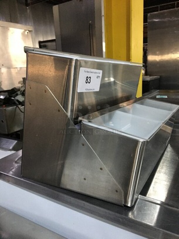 San Jamar Countertop Double Topping Holder! All Stainless Steel! - Image 3 of 8