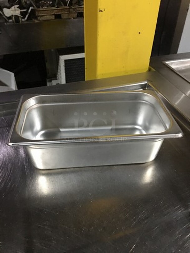 SWEET! Choice Commercial 4 Inch Deep 1/3 Drop In Pans! All Stainless Steel! 9 X Your Bid! - Image 2 of 6