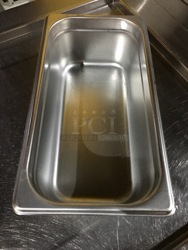 SWEET! Choice Commercial 4 Inch Deep 1/3 Drop In Pans! All Stainless Steel! 9 X Your Bid! - Image 3 of 6
