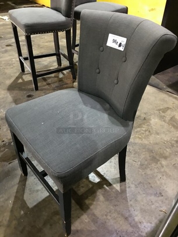 Gorgeous! Modern Style Dining Chair! With Cushioned Seat & Backrest! With Wooden Legs! 4 X Your Bid! - Image 2 of 6