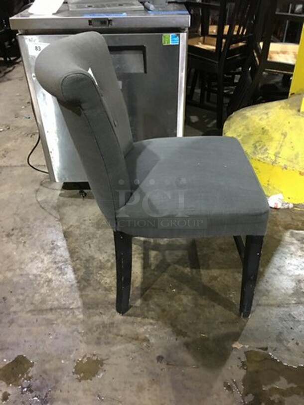 Gorgeous! Modern Style Dining Chair! With Cushioned Seat & Backrest! With Wooden Legs! 4 X Your Bid! - Image 3 of 6