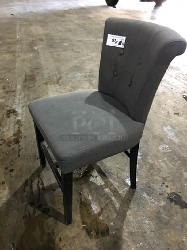 Gorgeous! Modern Style Dining Chair! With Cushioned Seat & Backrest! With Wooden Legs! 4 X Your Bid! - Image 2 of 7