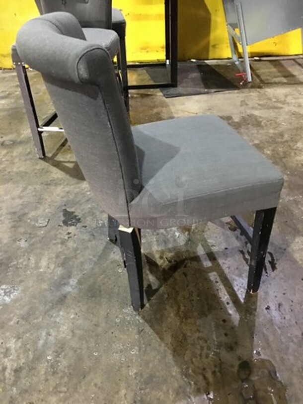 Gorgeous! Modern Style Dining Chair! With Cushioned Seat & Backrest! With Wooden Legs! 4 X Your Bid! - Image 3 of 7