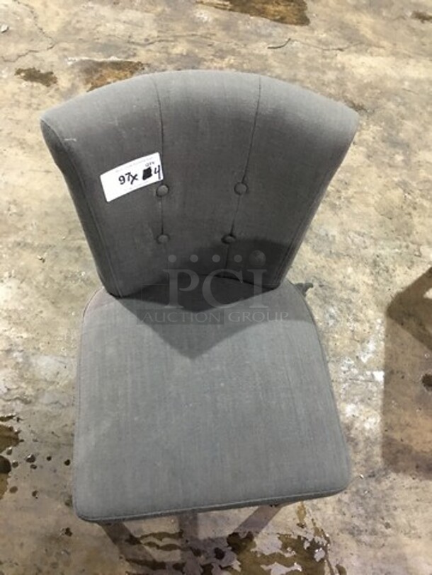 Gorgeous! Modern Style Dining Chair! With Cushioned Seat & Backrest! With Wooden Legs! 4 X Your Bid! - Image 6 of 7