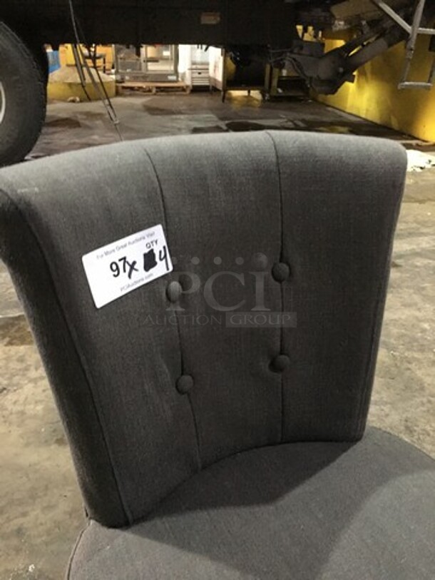 Gorgeous! Modern Style Dining Chair! With Cushioned Seat & Backrest! With Wooden Legs! 4 X Your Bid! - Image 7 of 7