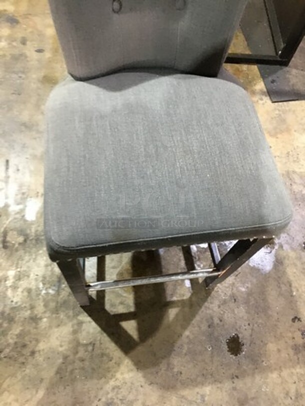 Gorgeous! Modern Style Bar Height Dining Chair! With Cushioned Seat & Backrest! With Wooden Legs! 6 X Your Bid! - Image 5 of 7