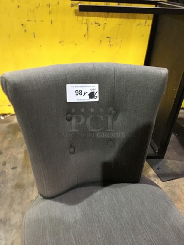 Gorgeous! Modern Style Bar Height Dining Chair! With Cushioned Seat & Backrest! With Wooden Legs! 6 X Your Bid! - Image 6 of 7