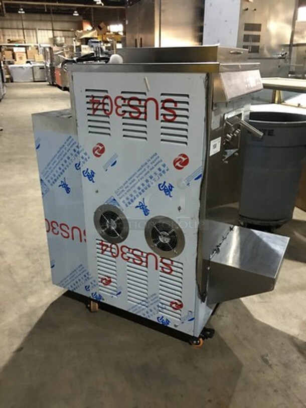 BEAUTIFUL! LIKE NEW! LATE MODEL 2020 All Stainless Steel Commercial Hard Ice Cream Machine/Batch Freezer! Model BKN120 Serial 2020052603! 220V 3Phase! On Casters! Working When Removed! - Image 2 of 10