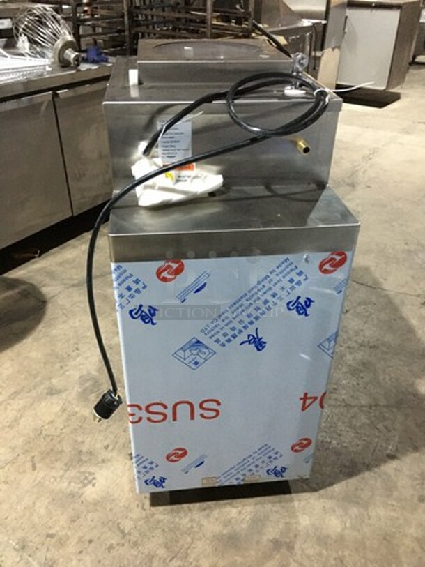 BEAUTIFUL! LIKE NEW! LATE MODEL 2020 All Stainless Steel Commercial Hard Ice Cream Machine/Batch Freezer! Model BKN120 Serial 2020052603! 220V 3Phase! On Casters! Working When Removed! - Image 4 of 10