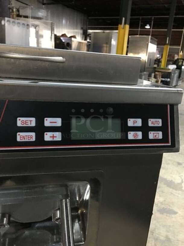 BEAUTIFUL! LIKE NEW! LATE MODEL 2020 All Stainless Steel Commercial Hard Ice Cream Machine/Batch Freezer! Model BKN120 Serial 2020052603! 220V 3Phase! On Casters! Working When Removed! - Image 6 of 10