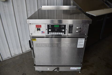 GREAT! 2017 Winston CVap Model CAC507GR Stainless Steel Commercial Single Door Undercounter Warming Holding Cabinet on Commercial Casters. 208 Volts, 1 Phase. 28x34x38