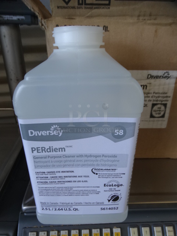 2 BRAND NEW IN BOX! Diversey PERdiem General Purpose Cleaner Bottles. 5x5x9. 2 Times Your Bid!